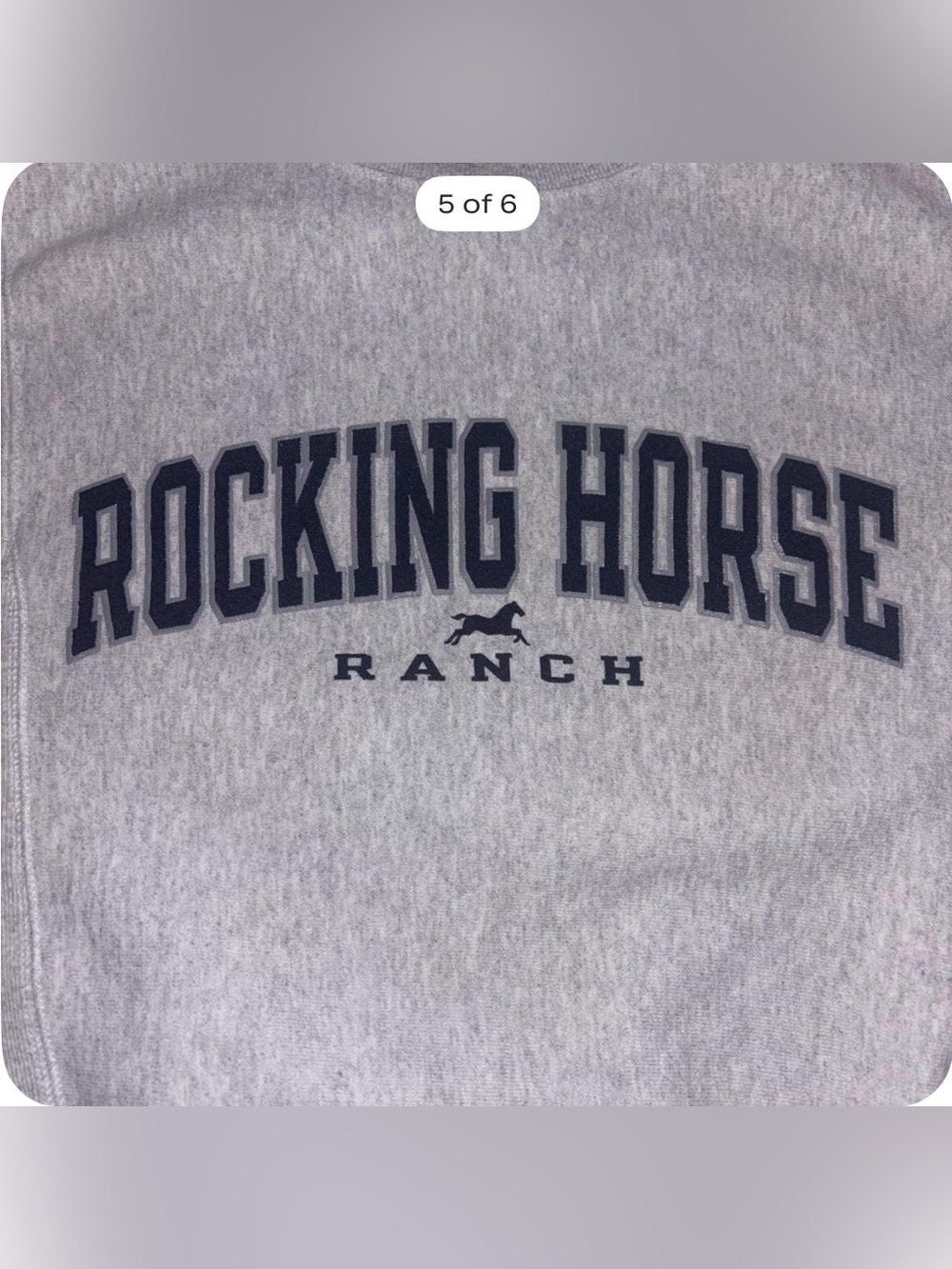 Gray Rocking Horse Ranch Crewneck - Picture 4 of 5